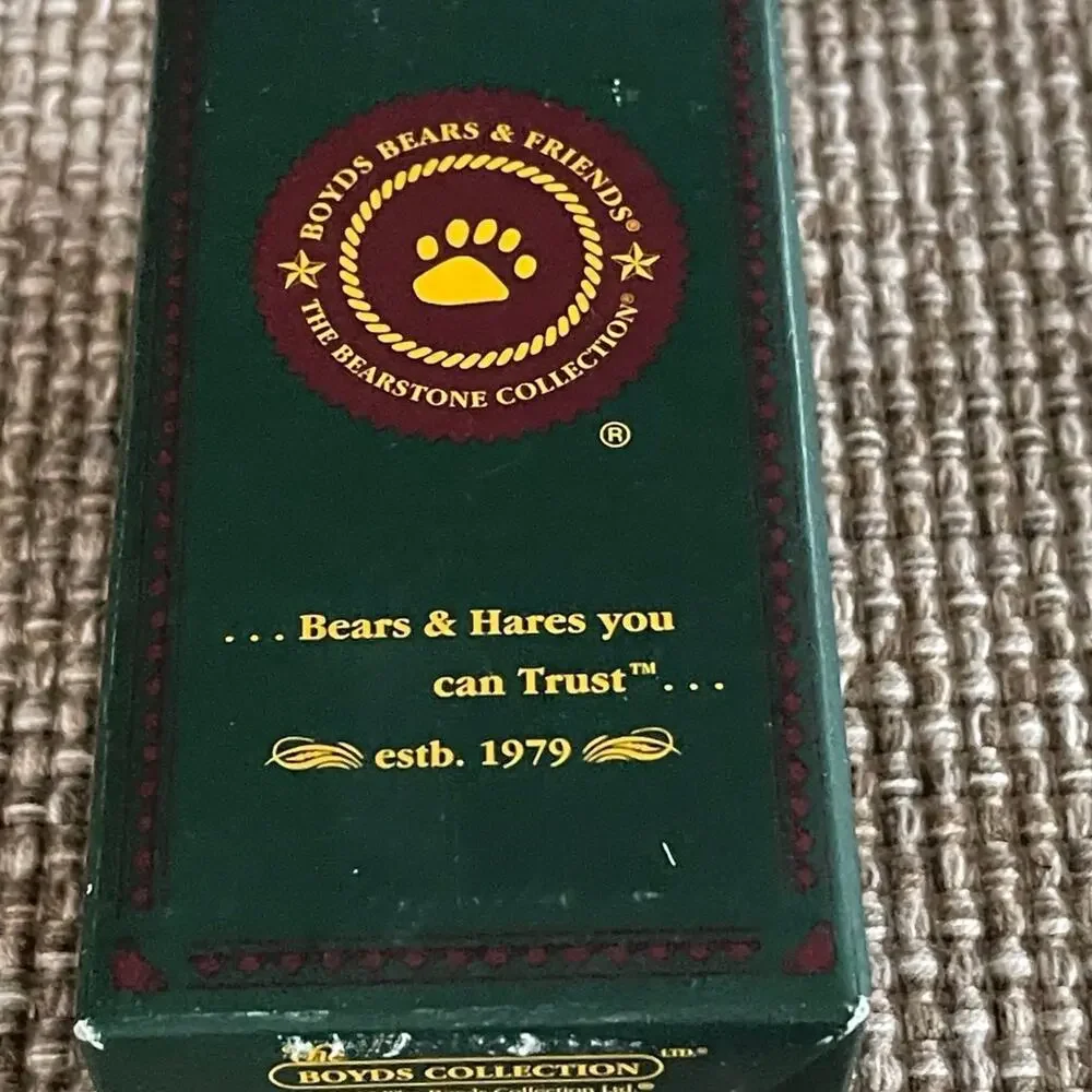 Vintage Boyds Bears Christmas ornament in box N. Mouseking Bearstone mouse 2000